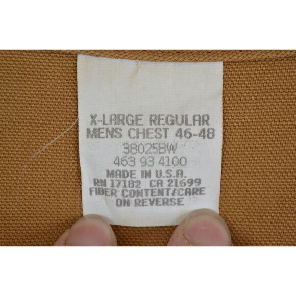 Walls Men's XL Brown Canvas Full Front Zip Duck Hunting Vest VTG**READ** - Picture 4 of 16